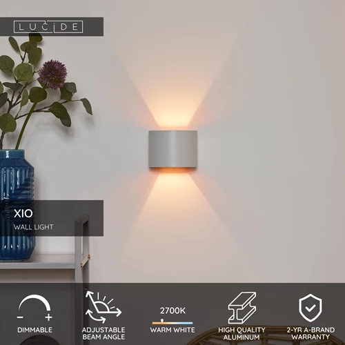 Lucide XIO - Wall light - LED Dim. - G9 - 1x3,5W 2700K - Adjustable beam angle - White - USP